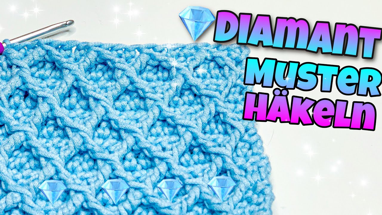 Einfacher 💎 Diamant Stich 💎-Häkeln | Deckenmuster |