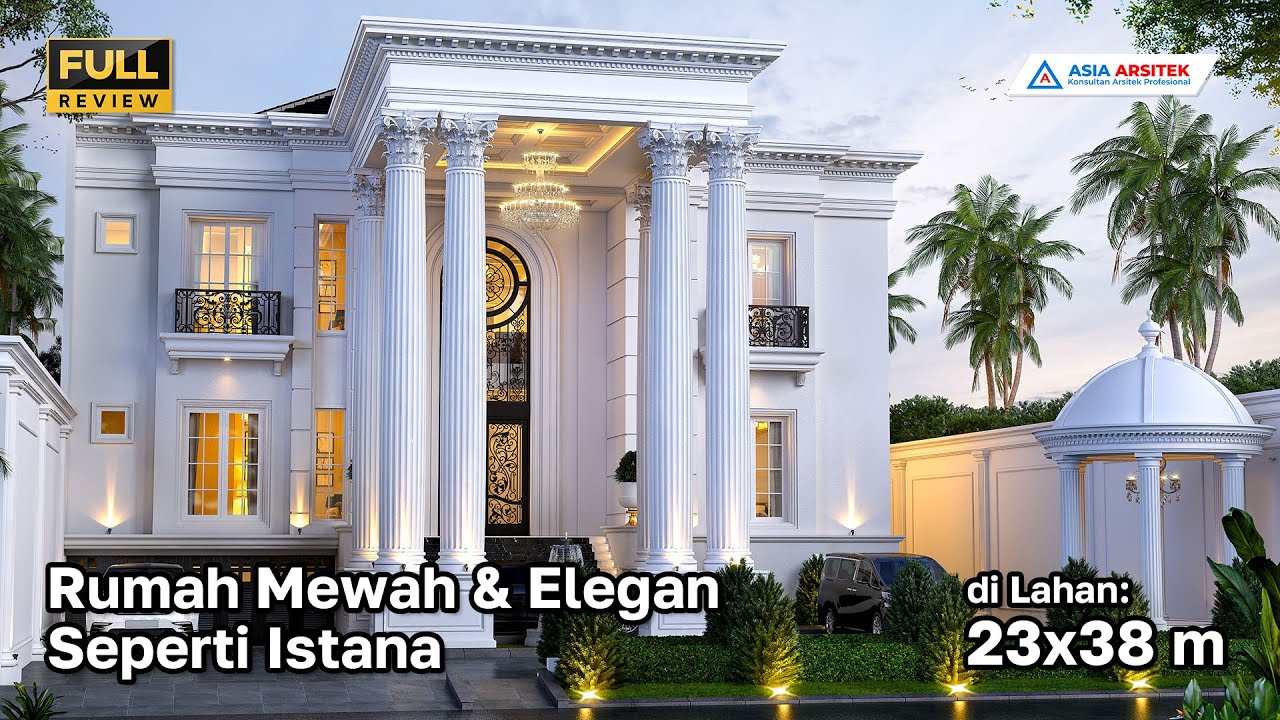 Jasa Desain Rumah Tangerang - Desain Rumah Mewah Klasik 4 Lantai di lahan 23x38 m