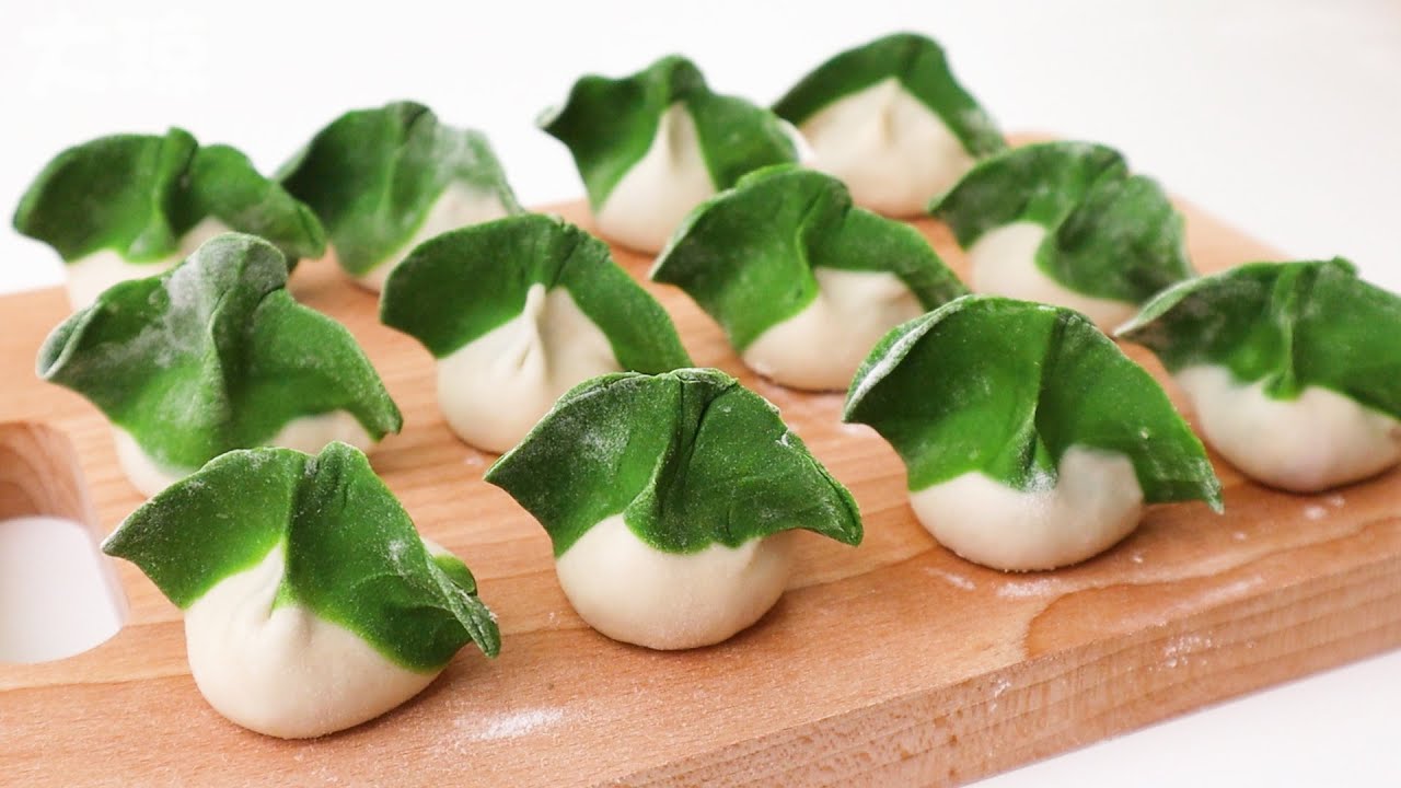 翡翠饺子 | 好看也要好吃 | Spinach And Meat Dumplings