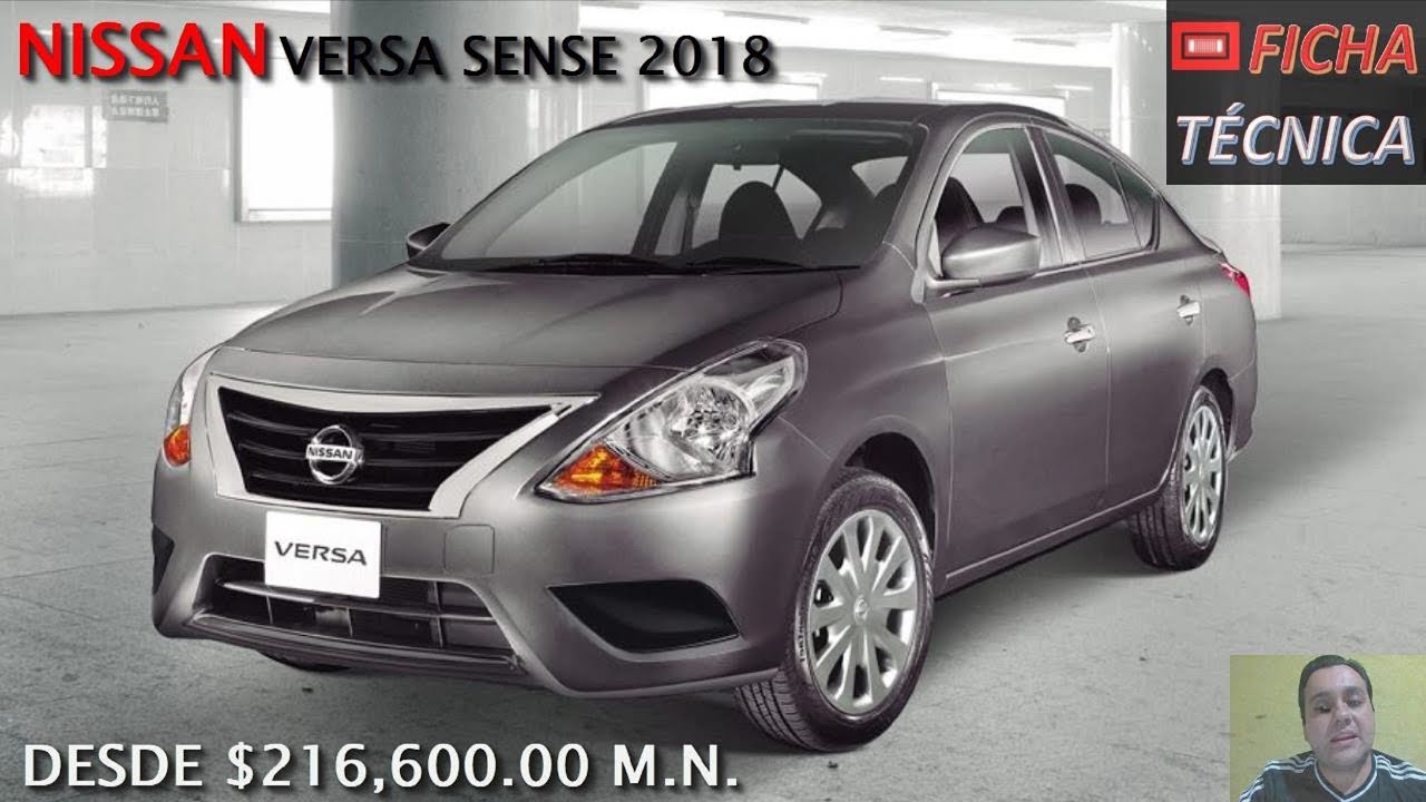 NISSAN VERSA SENSE 2018 FICHA TECNICA