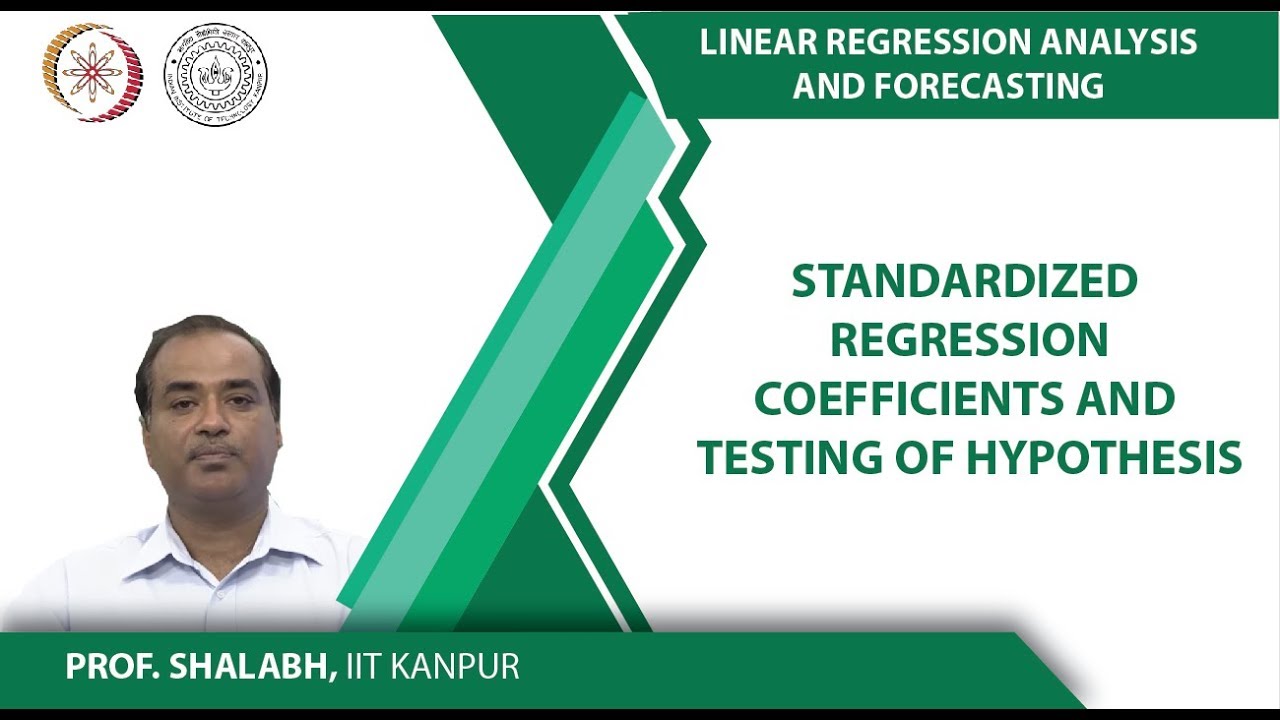 Standardized Regression Coefficients and Testing of Hypothesis