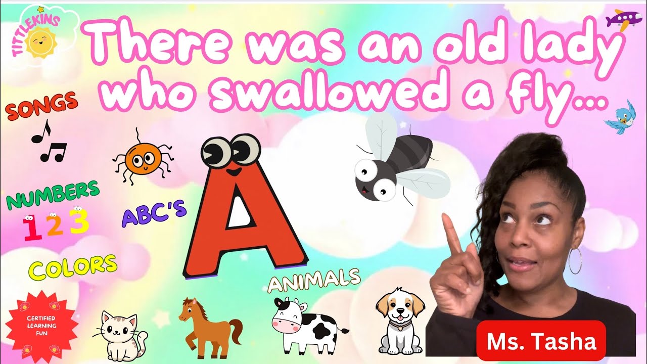 There was an old lady who swallowed a fly and More! #tittlekins #toddlerlearning #baby #mstasha