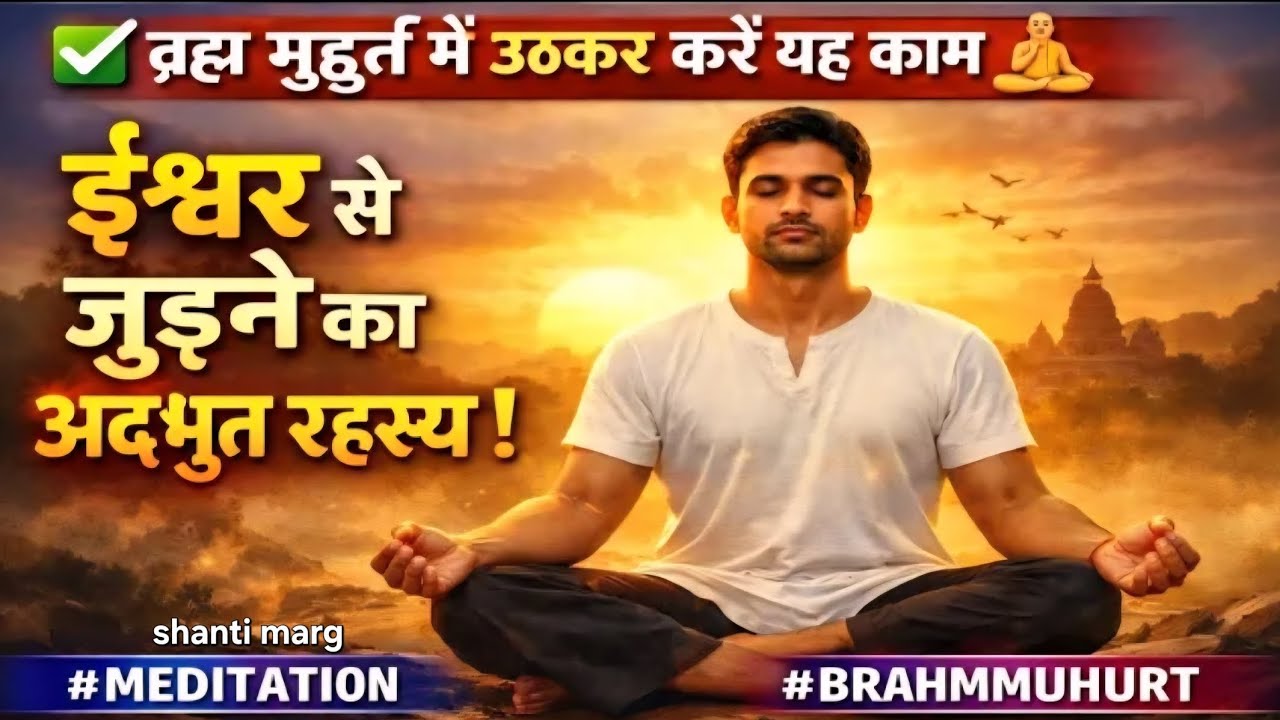 ✅️ब्रह्म मुहूर्त मे  उठकर करे यह काम ईश्वर से जुड़न  का अद्भुत रहस्य #meditaion#brahmmuhurt