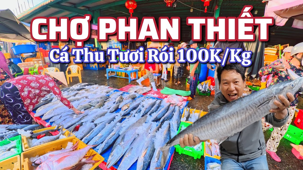 Chợ Phan Thiết - Cá Thu Tươi Rói 100K/Kg.