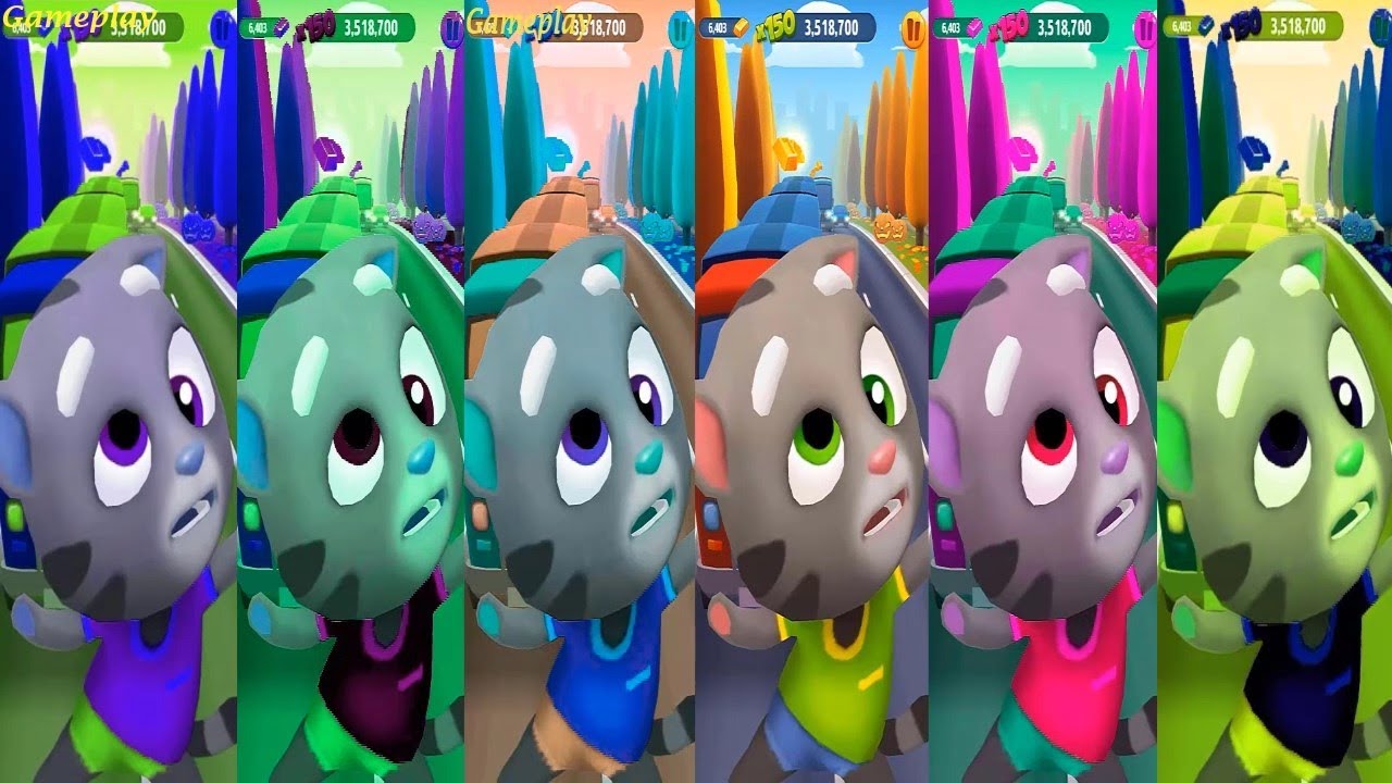 Talking Tom Gold Run  HALLOWEEN 2020 Colors Reaction TALKING TOM CATCH THE RACCOON