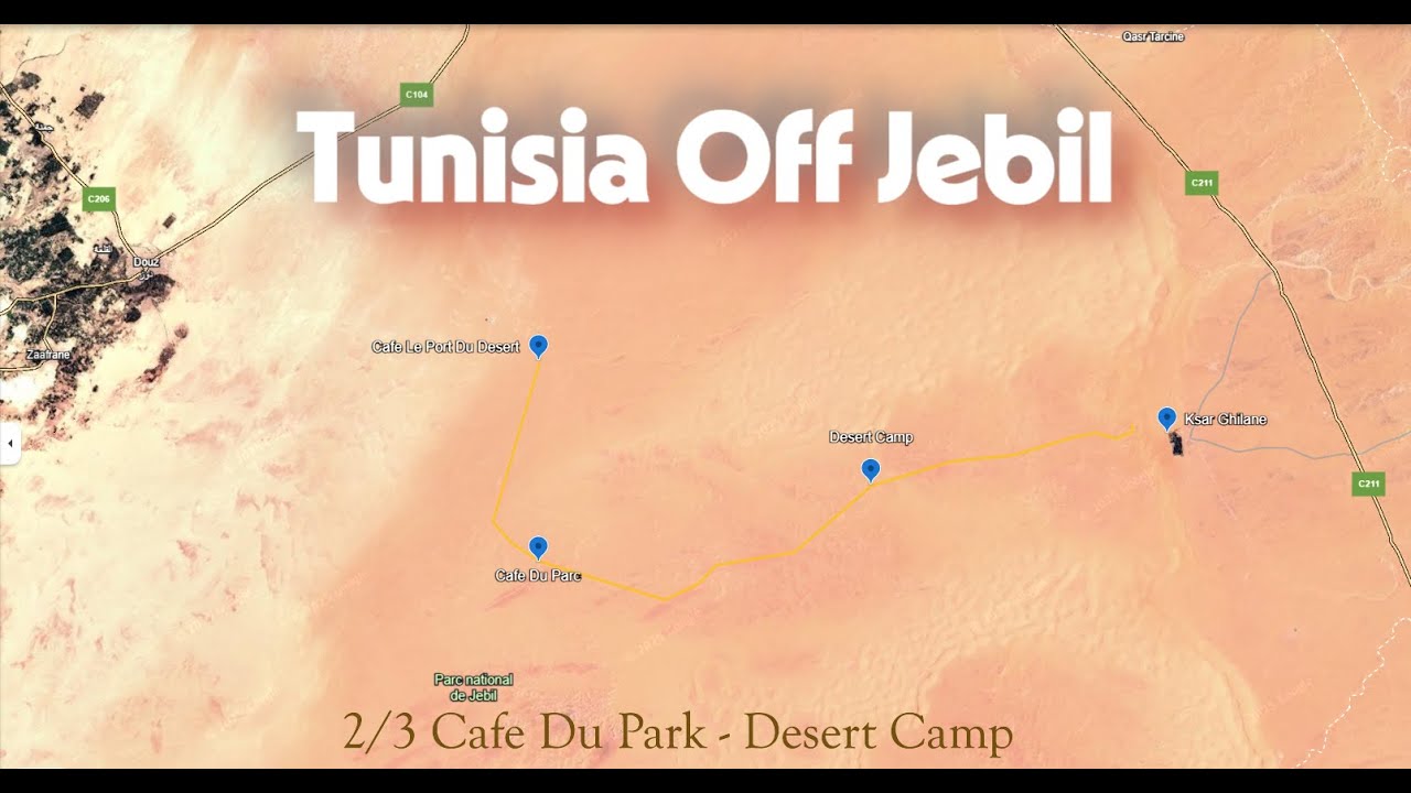 TUNISIA Off - Douz-KsarGhilane - via pista - percorso completo in DashCam (parte 2/3)