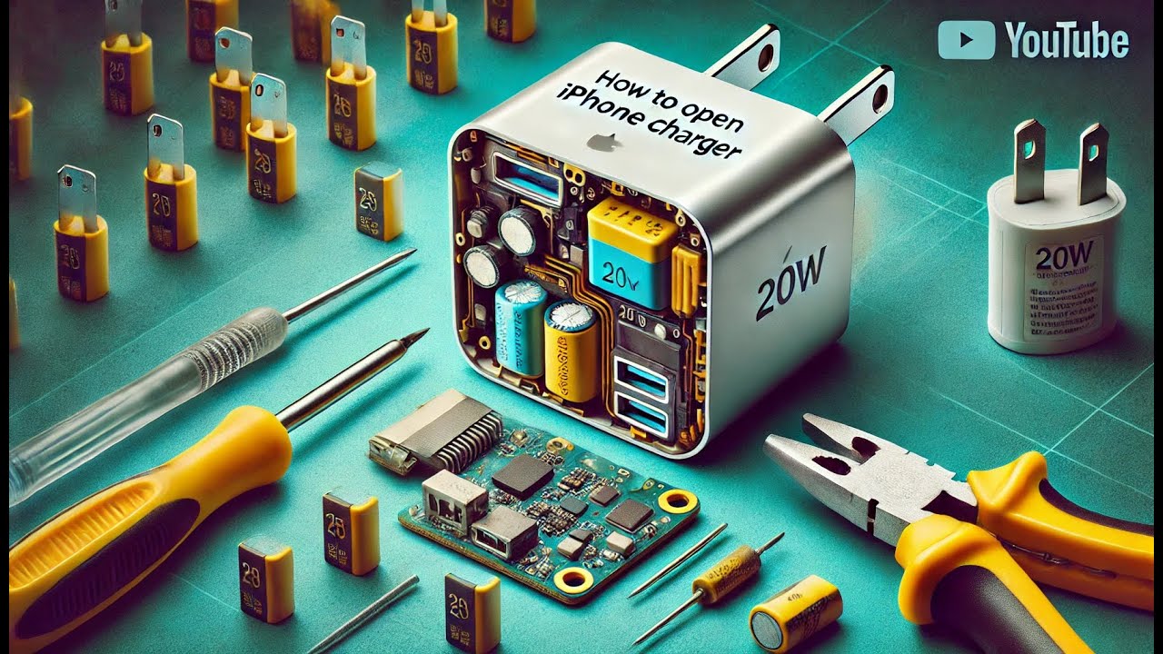 How to open and repair apple Iphone charger 20w USB-C