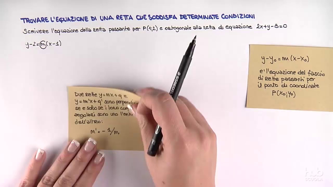 Trovare l'equazione di una retta che soddisfa determinate condizioni