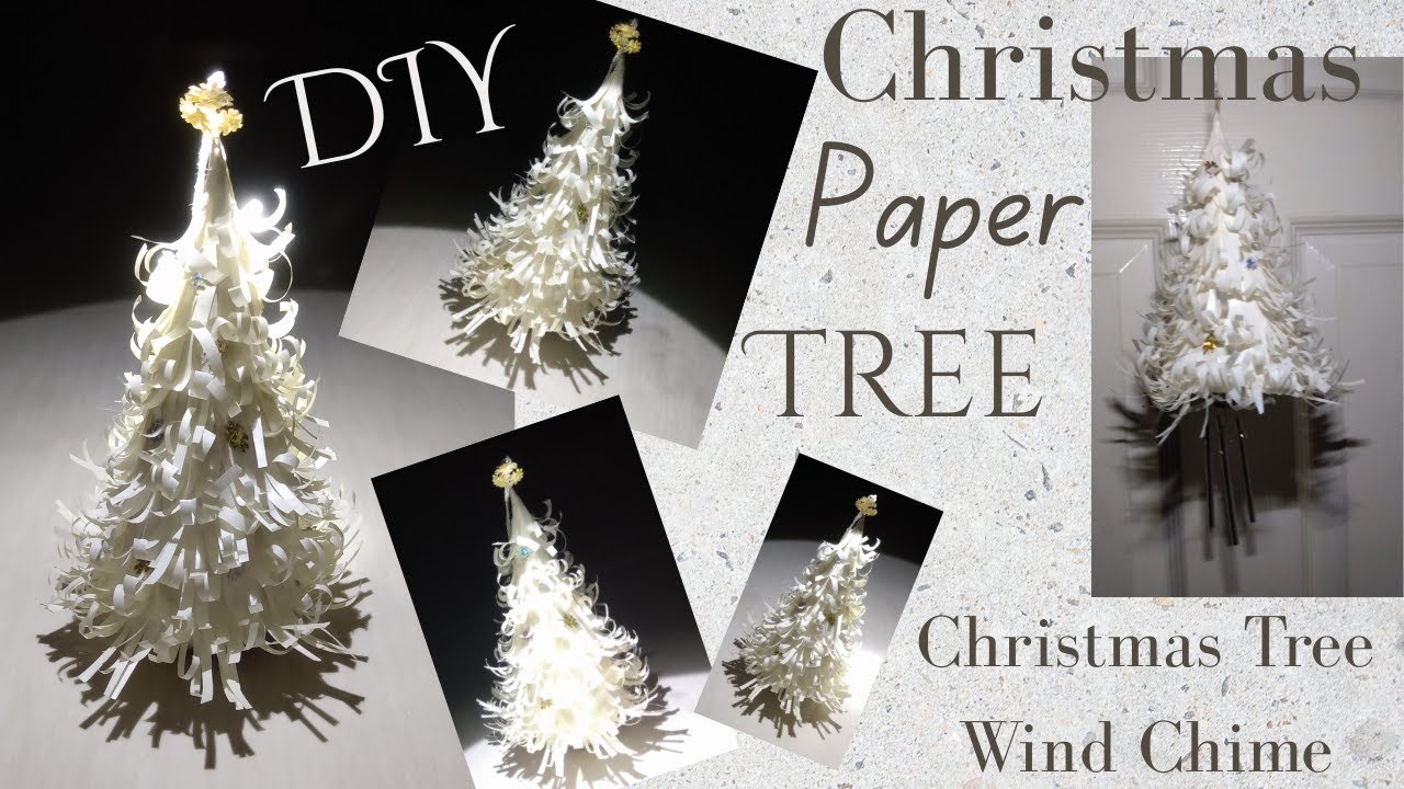 DIY Christmas Paper Tree / Christmas Tree Wind Chime /Christmas Decoration Ideas/Paper Tree Tutorial