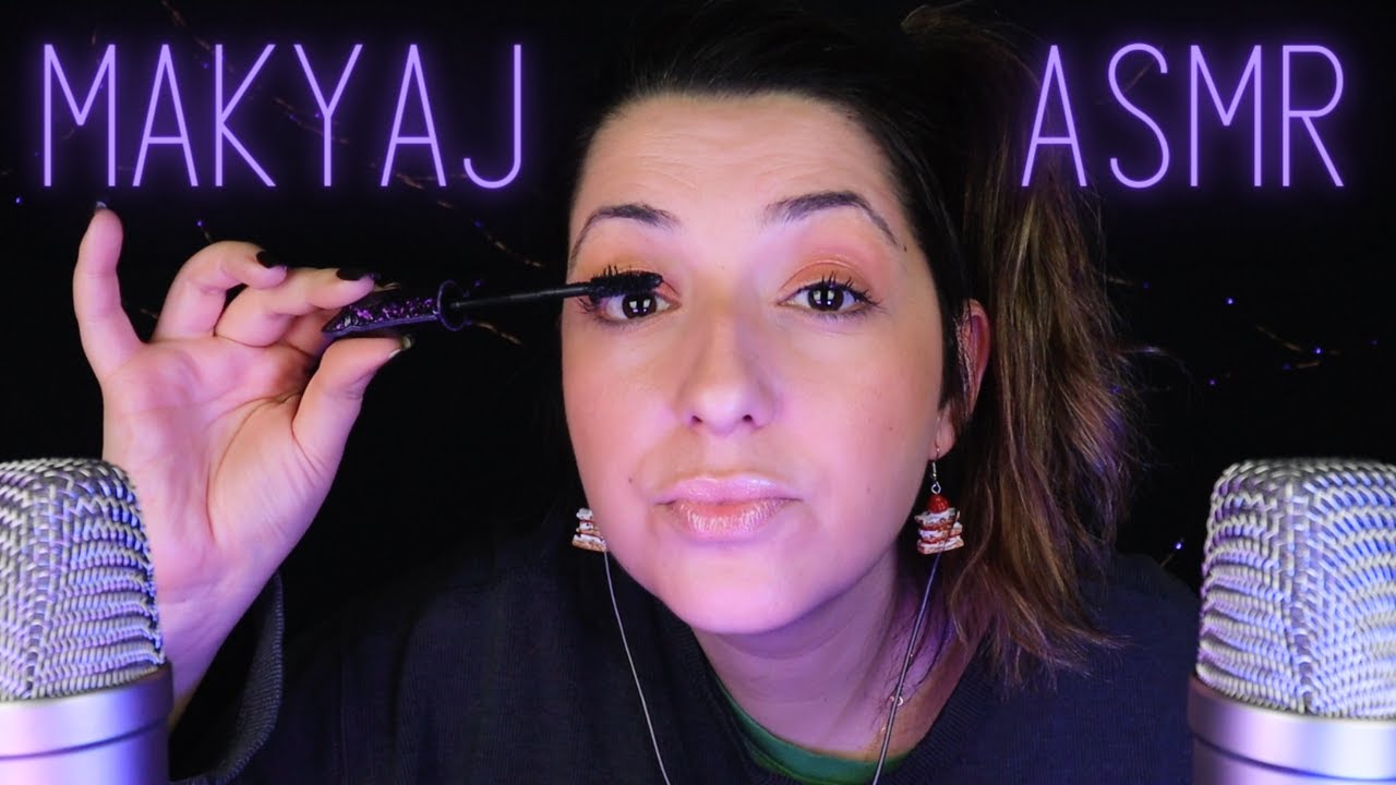 Türkçe ASMR | Makyajımı Yapıyorum | SAKIZ ÇİĞNİYORUM| Benimle Hazırlan | Sohbet Çene Çalma