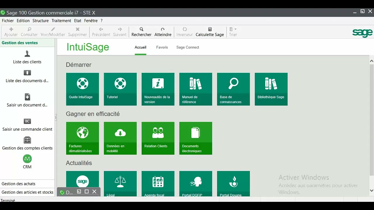 FACTURATION SUR SAGE COMMERCIALE I7