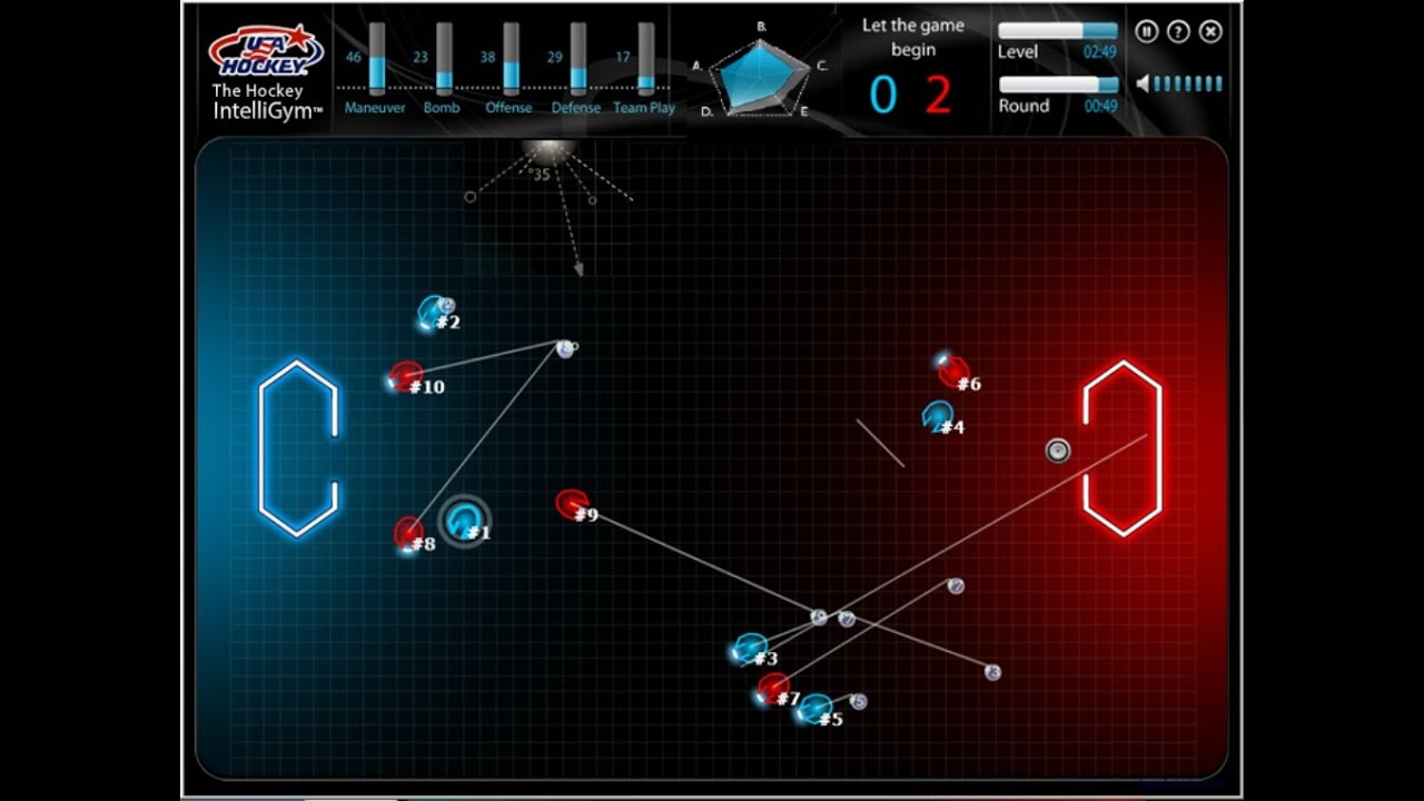 Hockey IntelliGym Sample Screen