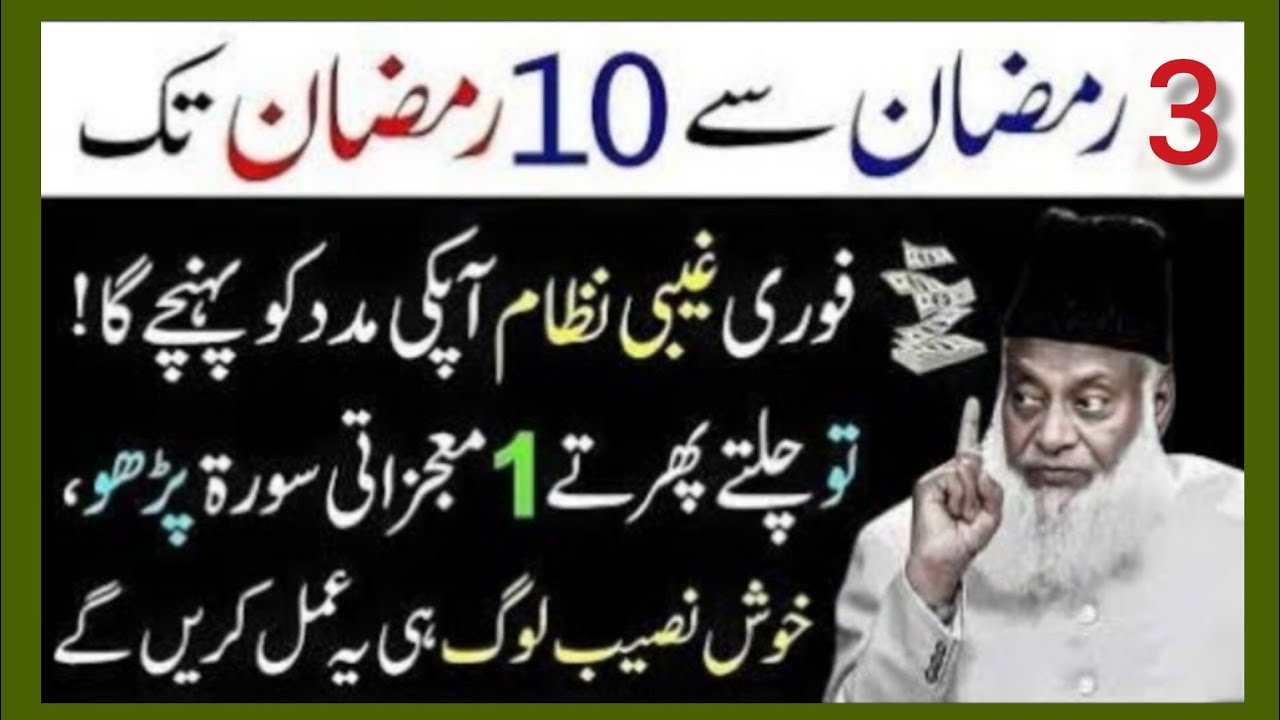 Chalte Phirte Ye 1 Surat Parh Lo – Ramzan Mein Qismat Badalne Ka Wazifa | Dr Israr Ahmad 2026 Mein 
