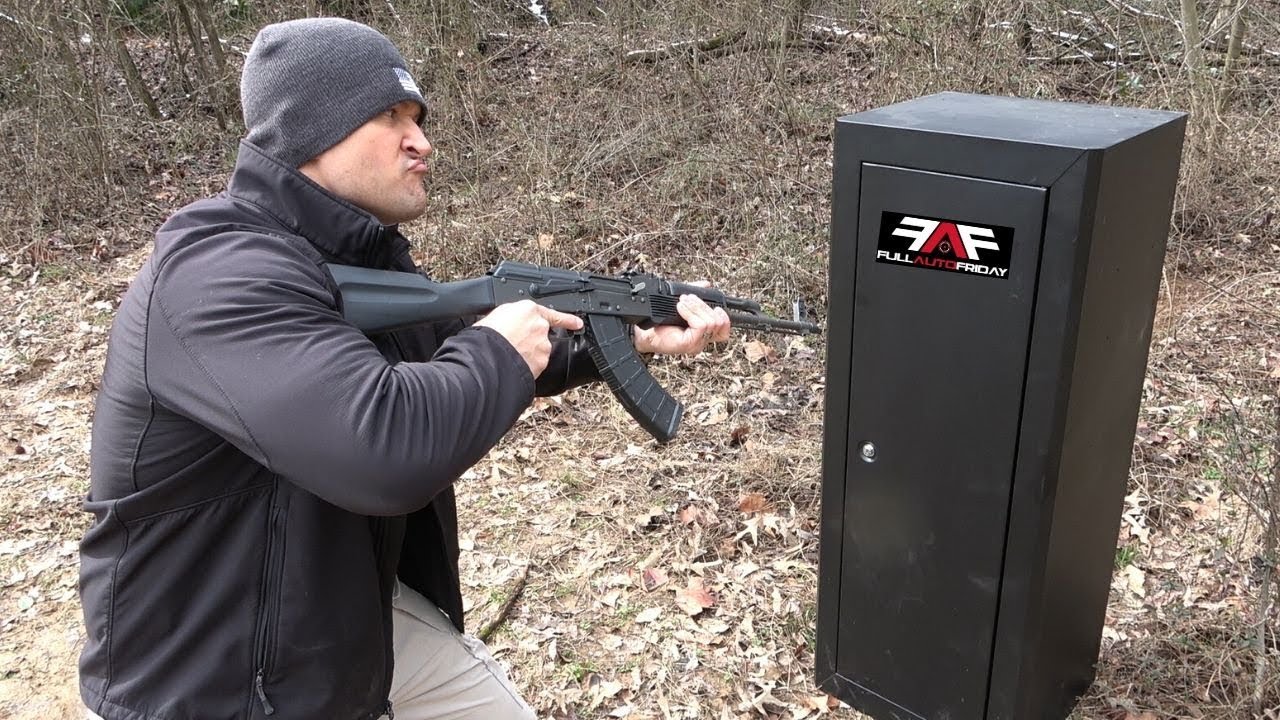 Can You Open A Security Cabinet With An AK-47??? (Full Auto Friday)