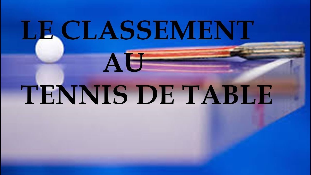 Comprendre LE CLASSEMENT au tennis de table