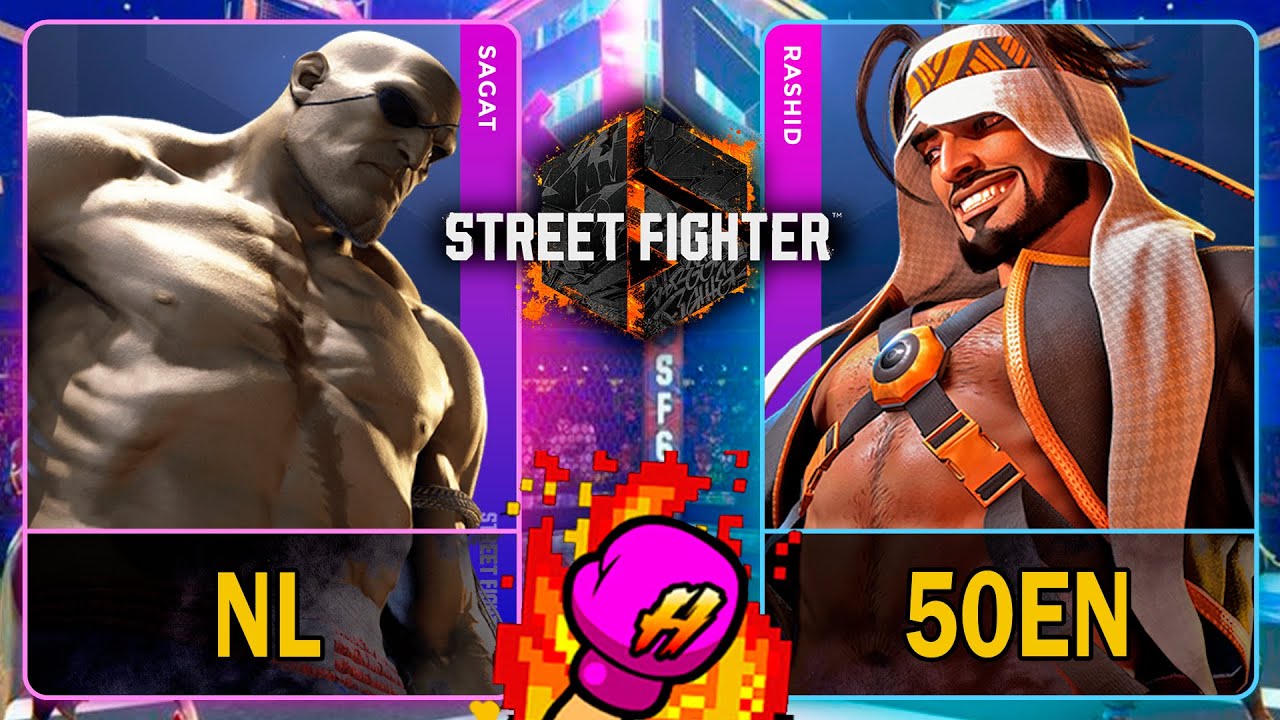SF6 NL (SAGAT) VS 50En (RASHID)🥊Street Fighter 6🥊スト6🥊4K 60ᶠᵖˢ