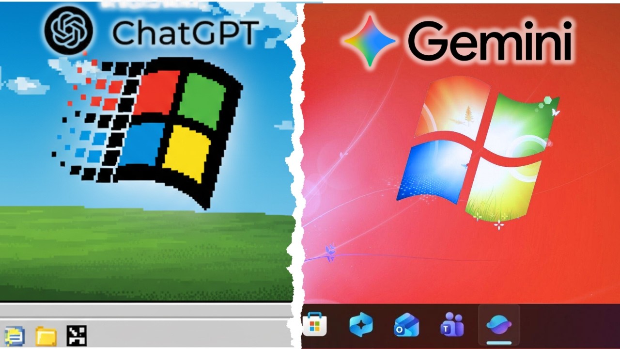 Chat GPT vs Gemini : Recréer WINDOWS à partir de Zéro !