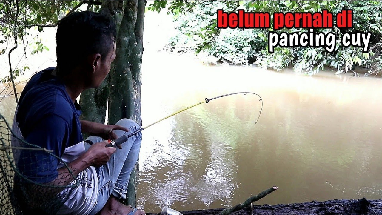 sungai ini belum pernah di  pancing sama pemancing lain