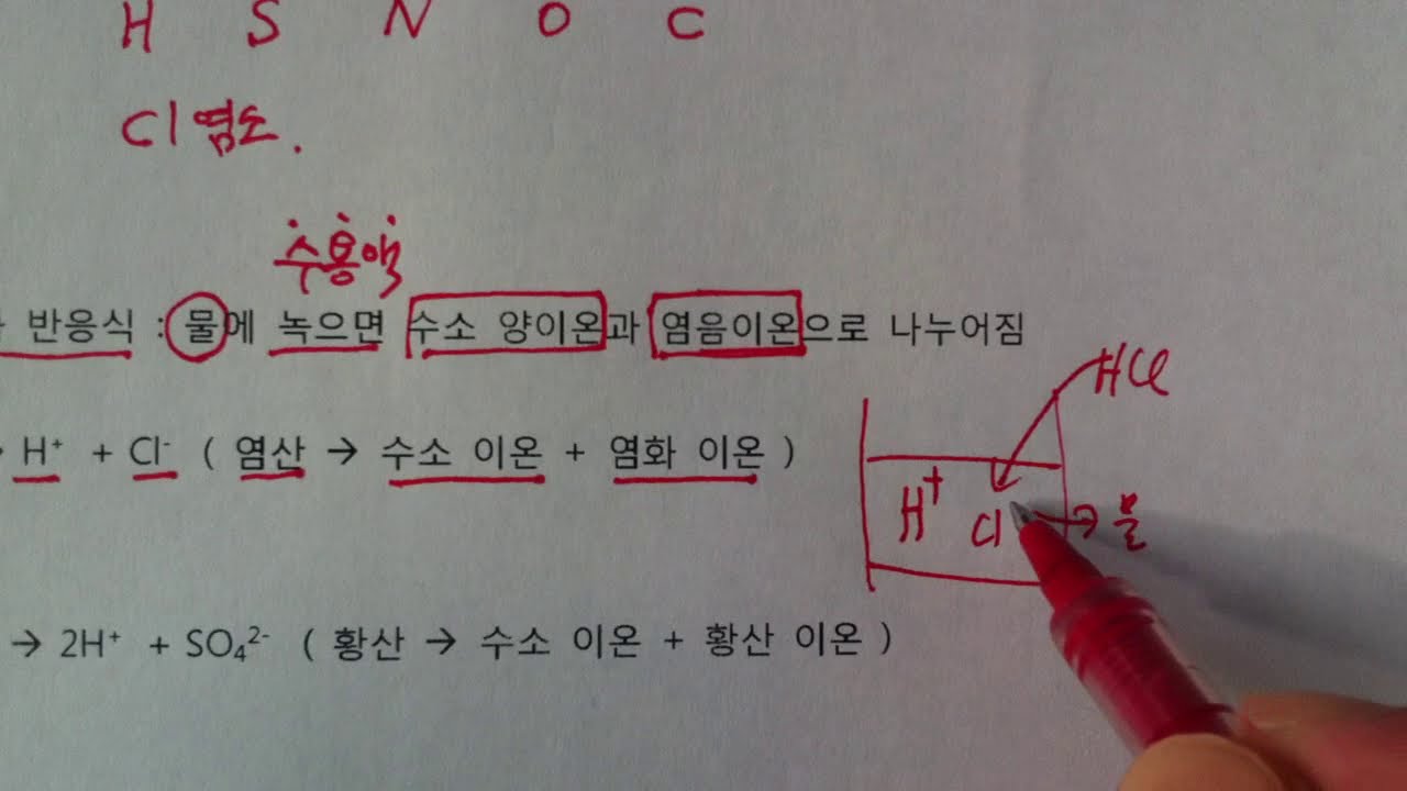 중3과학 - 여러가지 화학 반응 2 강 - 산의 종류