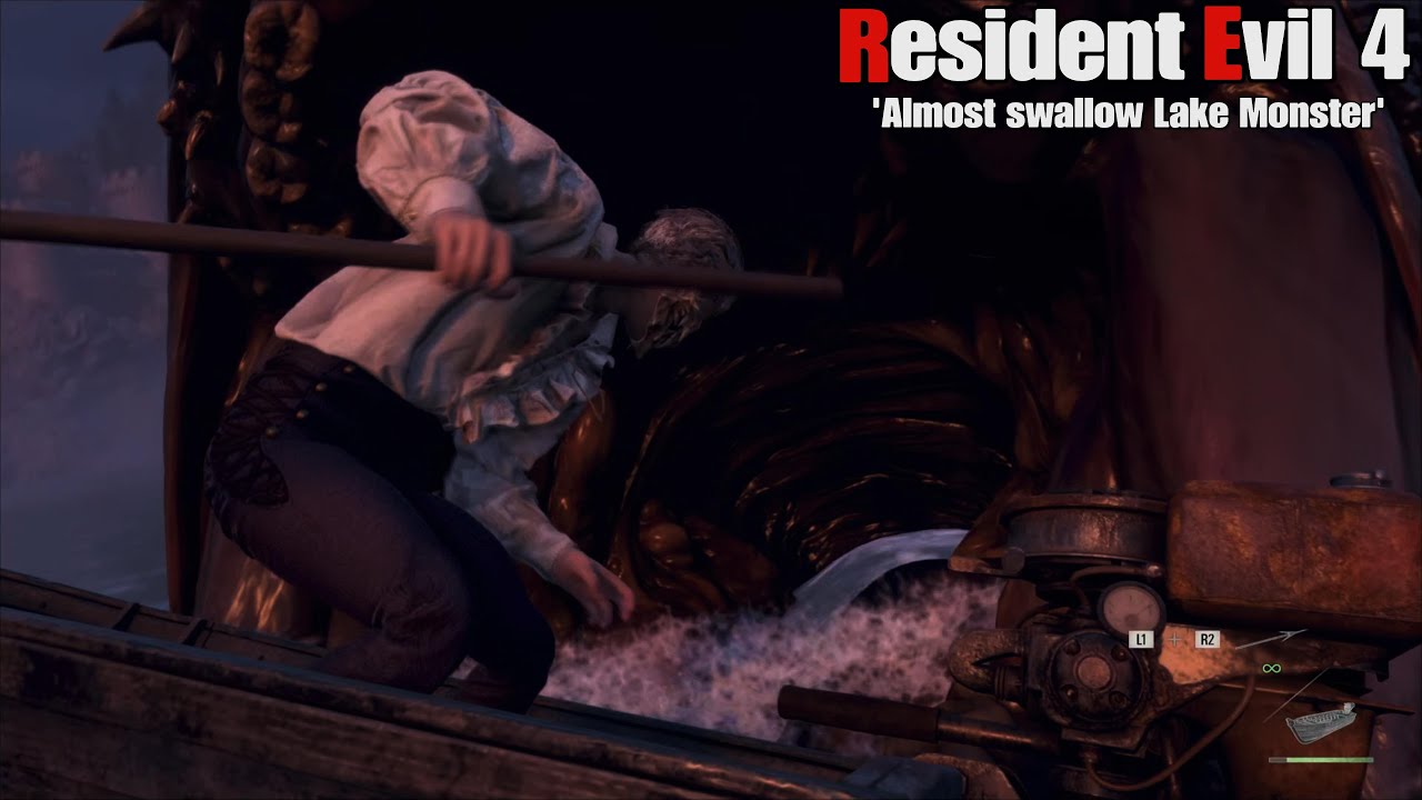 Resident Evil 4 Remake - Defeat Del Lago on Professional Mode 'Almost Swallow it's mouth' [4KPS5]