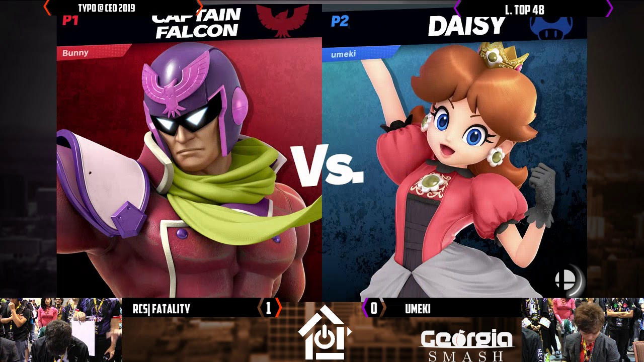 CEO 2019 SSBU - RCS| Fatality(Falcon) Vs. Umeki(Daisy) Smash Ultimate L. Top 48