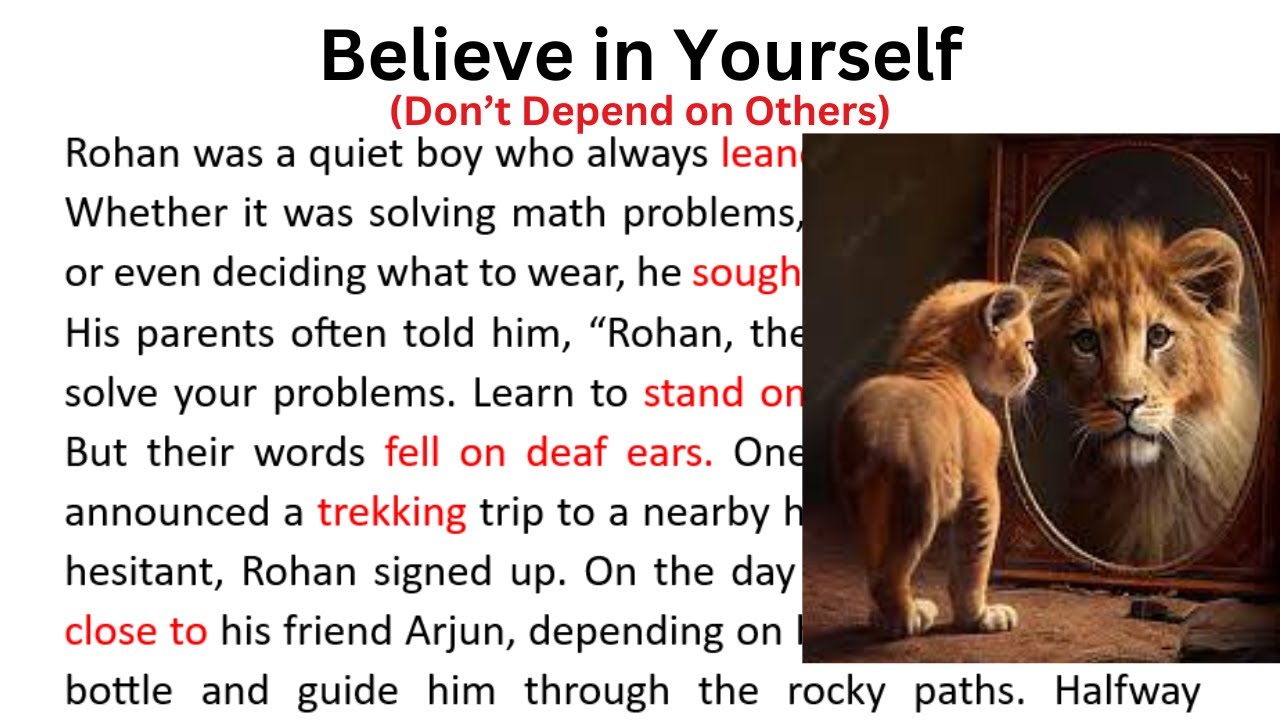 Believe in Yourself- Story | Paragraph Reading | Motivational | Passage Reading | English Story