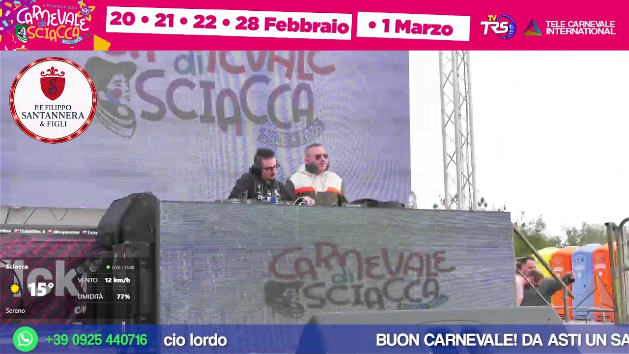 🎥 DIRETTA CARNEVALE DI SCIACCA 2026 🎭 - DOMENICA 1 MARZO 📅 TRS 📺 - PRIMA PARTE -