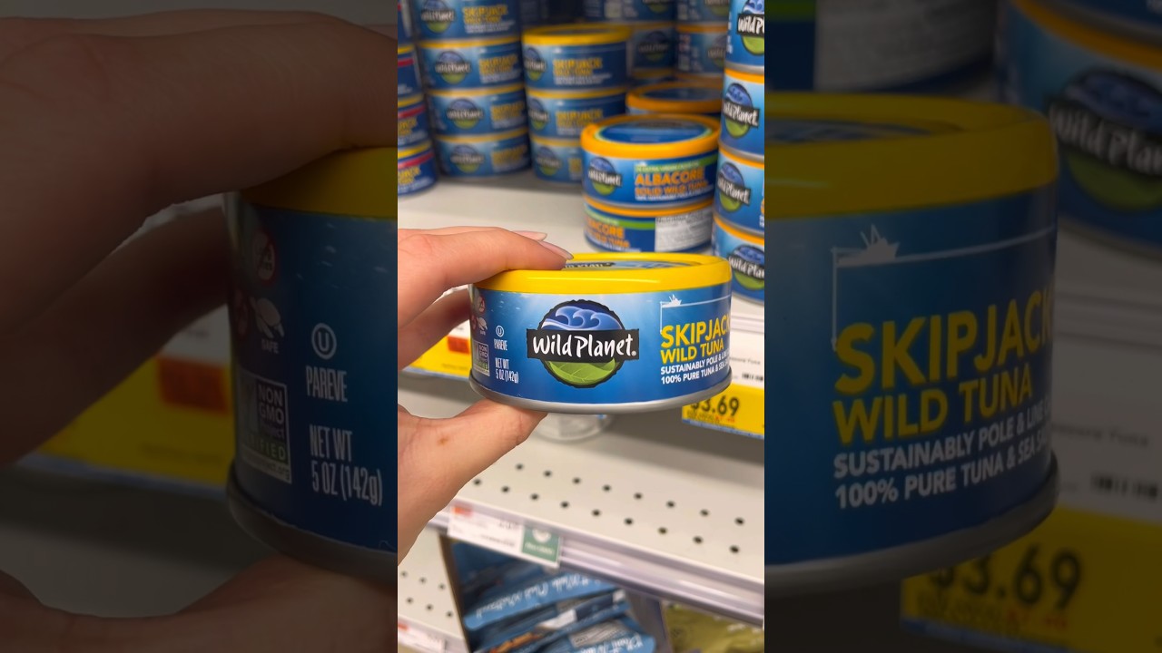 What to look for on a can of tuna #wildplanet #cannedtuna #tuna #skipjack #groceryhaul #seafood