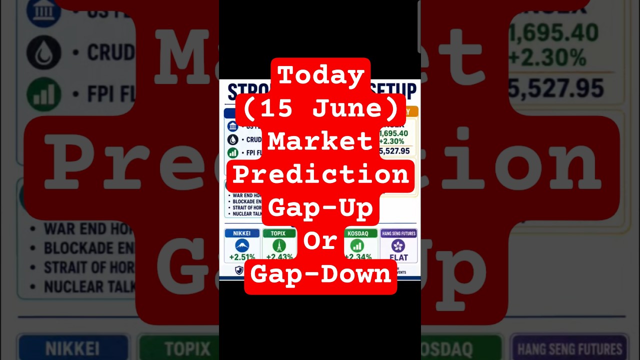 Today's Market Prediction: Gap-Up or Gap-Down? What Big Signals Are the US-Iran Deal and Crude Cr...