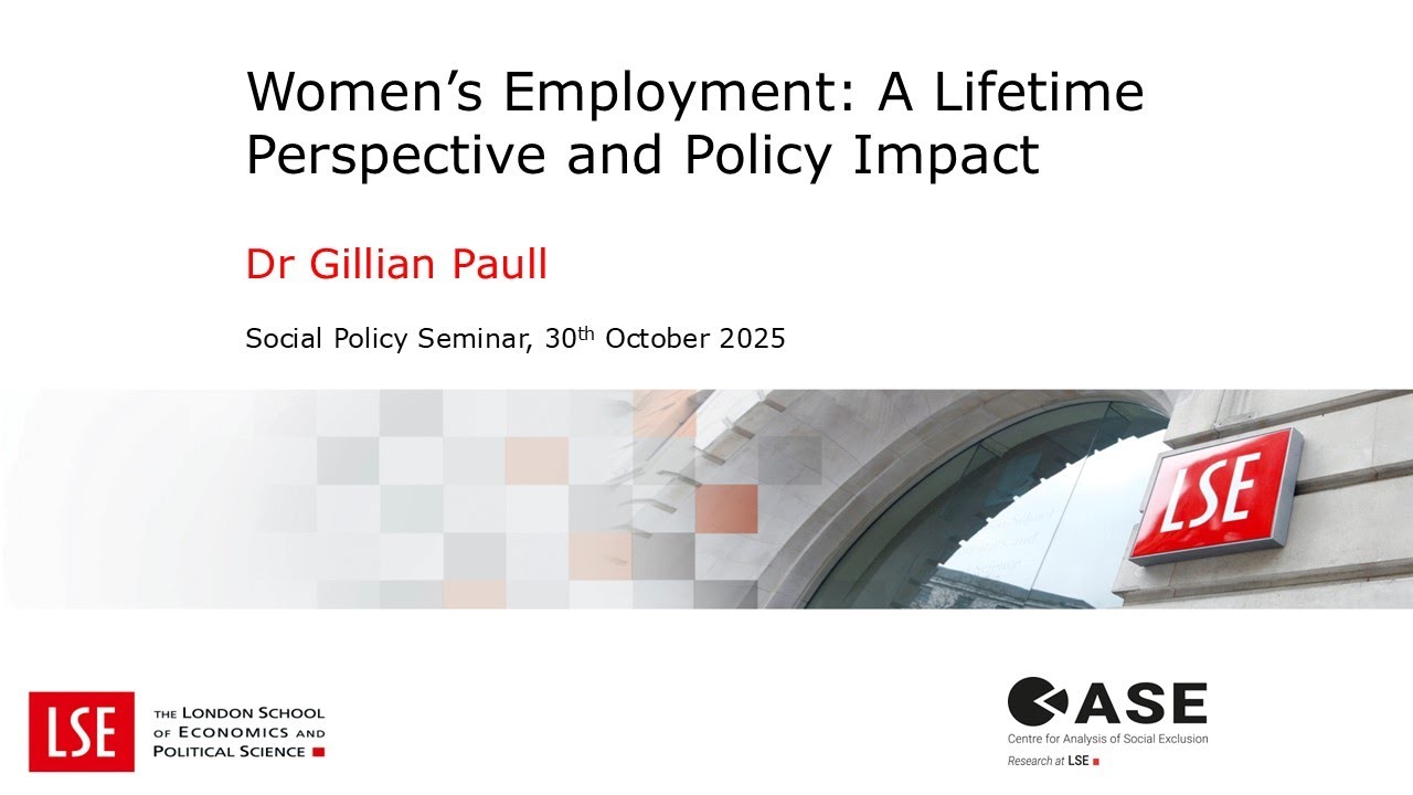 Women's Employment: A Lifetime Perspective and Policy Impact