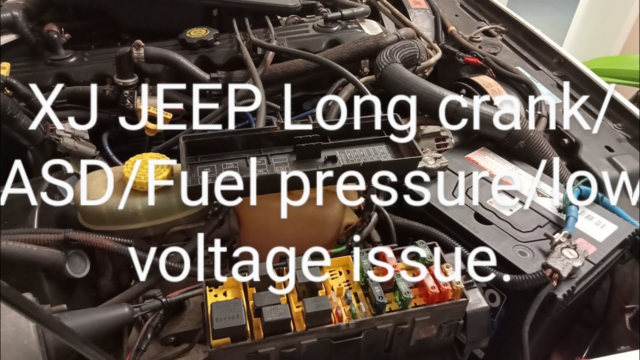 XJ JEEP Long crank, flickering check light and ASD relay on start up. New battery fixed issues.