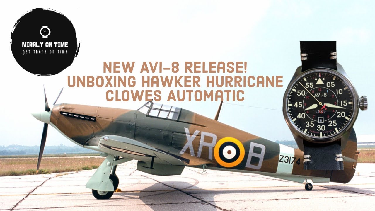 Unboxing New Avi8 Release! Hawker Hurricane Clowes Automatic