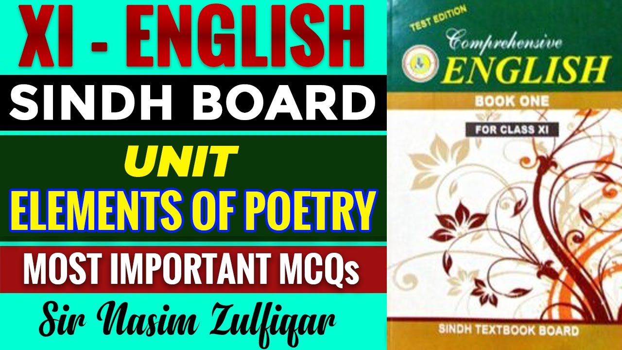 XI-English-MCQs | Elements of Poetry | Sir Nasim Zulfiqar