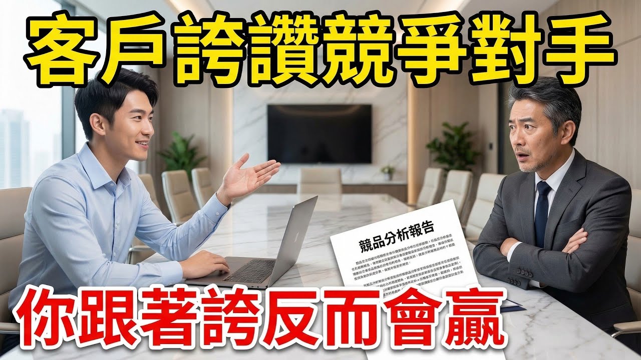 客戶拿「對手更好👍」想殺價？順著客戶反而《輕鬆成交》！！