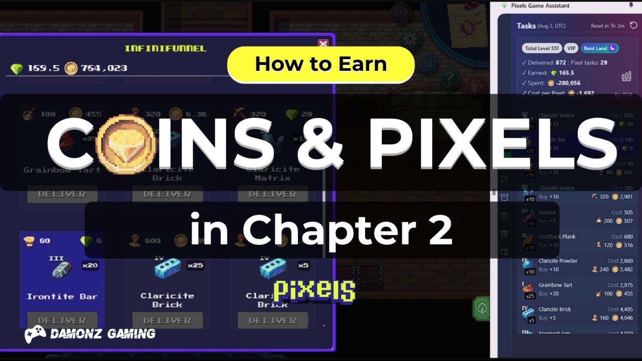 PIXELS | HOW TO EARN COINS AND PIXELS AT THE SAME TIME