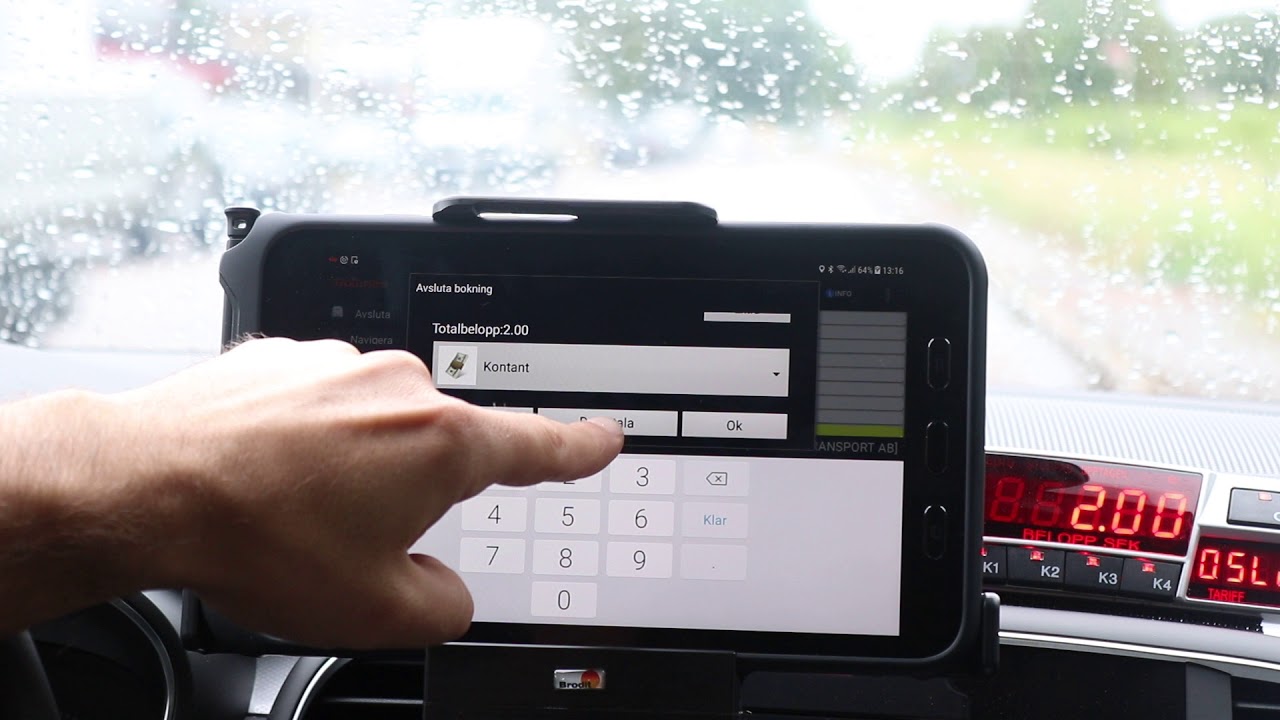 Kronan Transport - hantering av taxameter