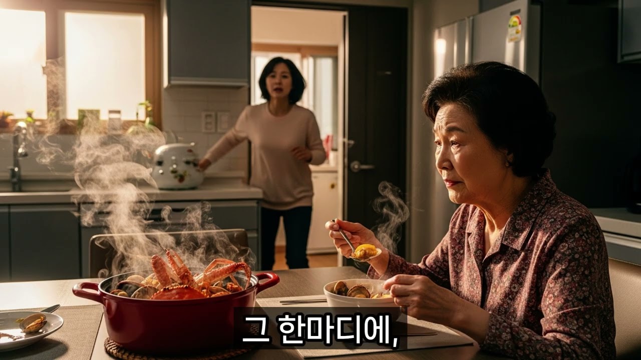 사위가 만들어준 해물탕을 먹고 있는데 딸이 달려와서 엄마! 그 음식 절대 드시지 마세요! 사위 교도소 보내버렸습니다 #시니어사연 #노년의삶 #지혜 #노후생활 #갈등 #라디오북