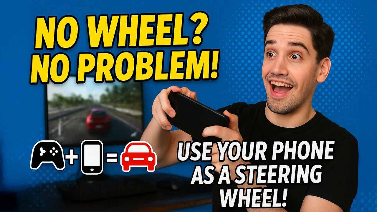 Turn Your Phone Into a Gaming Steering Wheel! 🕹️📱 (No Extra Gear Needed)