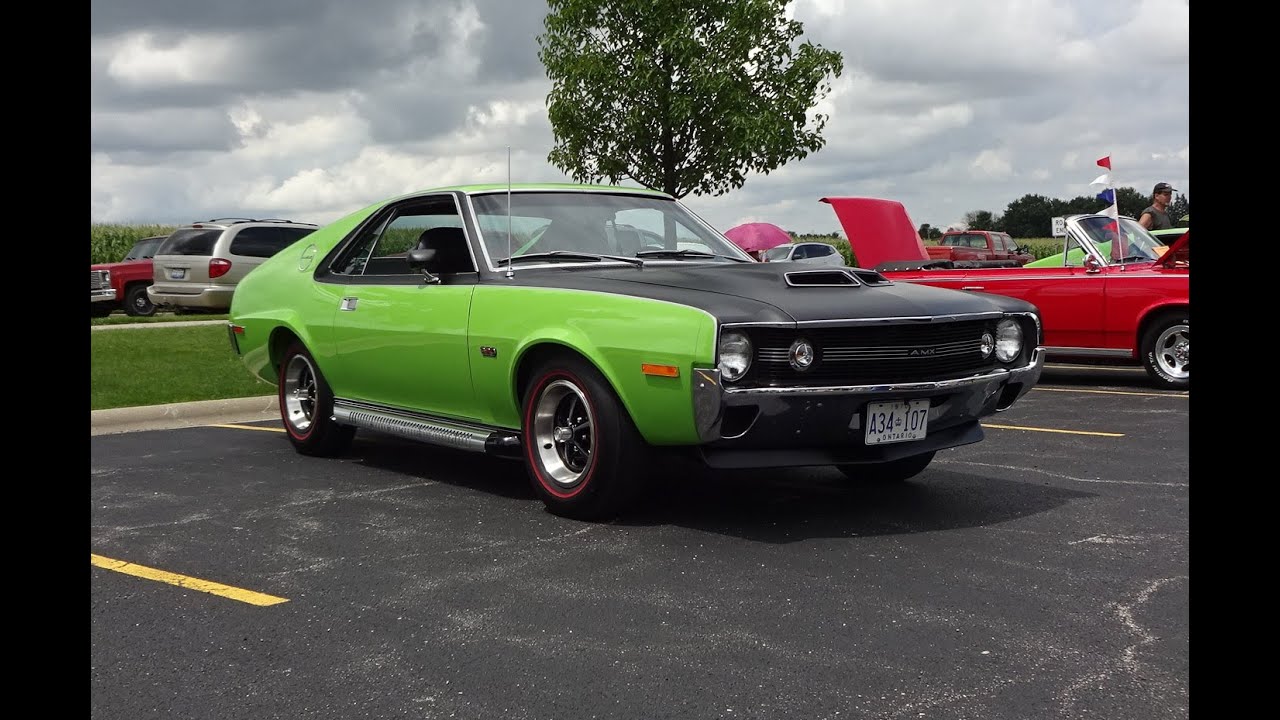 1970 AMC AMX in Big Bad Green Paint & 390 Engine Start on My Car Story with Lou Costabile