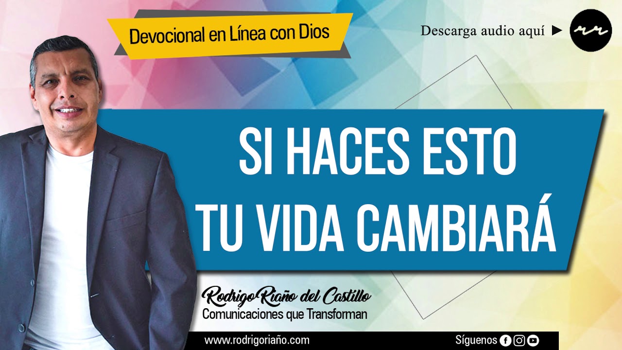 SI HACES ESTO TU VIDA CAMBIARÁ/sab/1/feb/2020 📺 Nuestro devocional de hoy