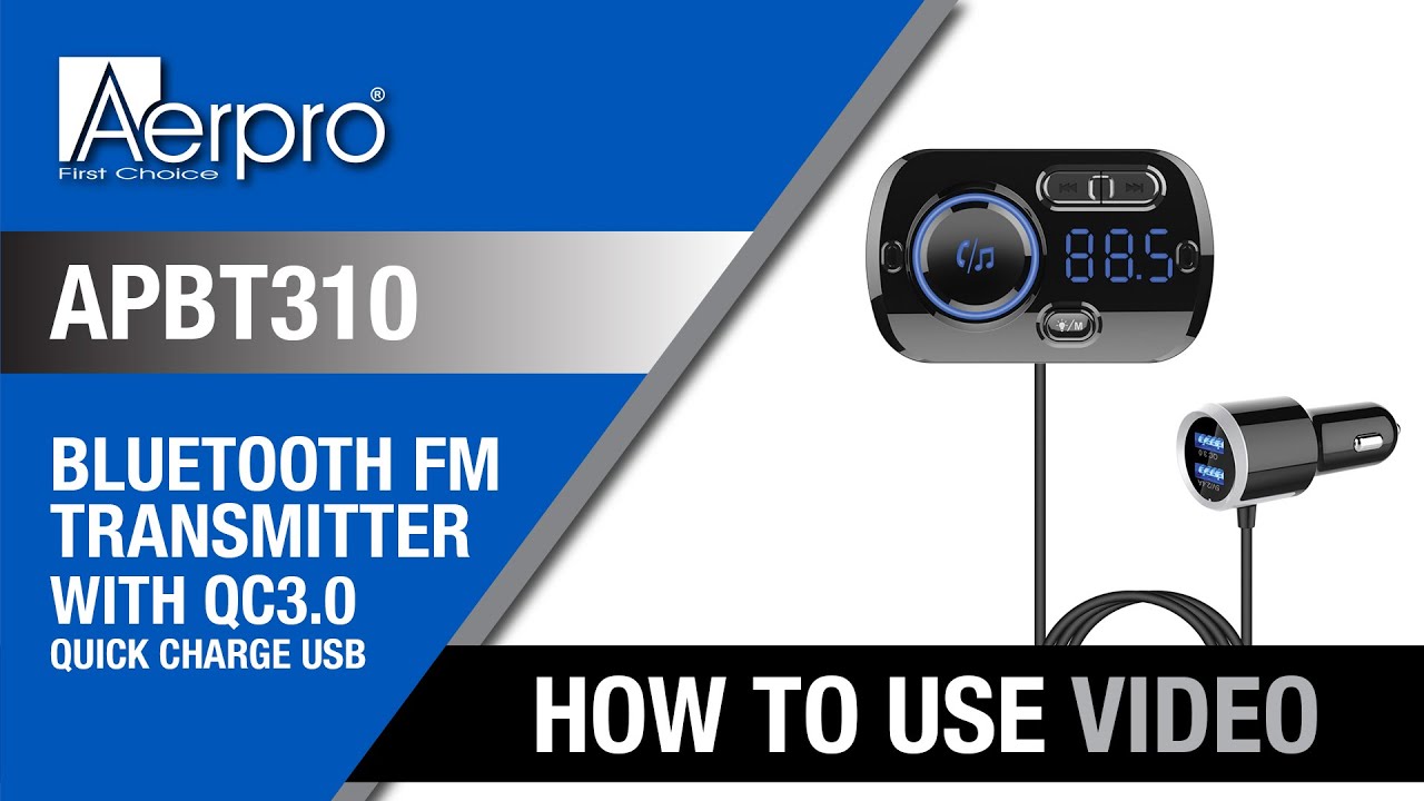 Aerpro APBT310 &ndash; Bluetooth FM Transmitter &ndash; How-To Video