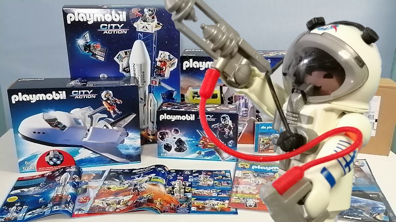 PLAYMOBIL SPACE Mission GEO 6195 Rakete, 6197 und 6196 Space Shuttle von 2015 Unboxing