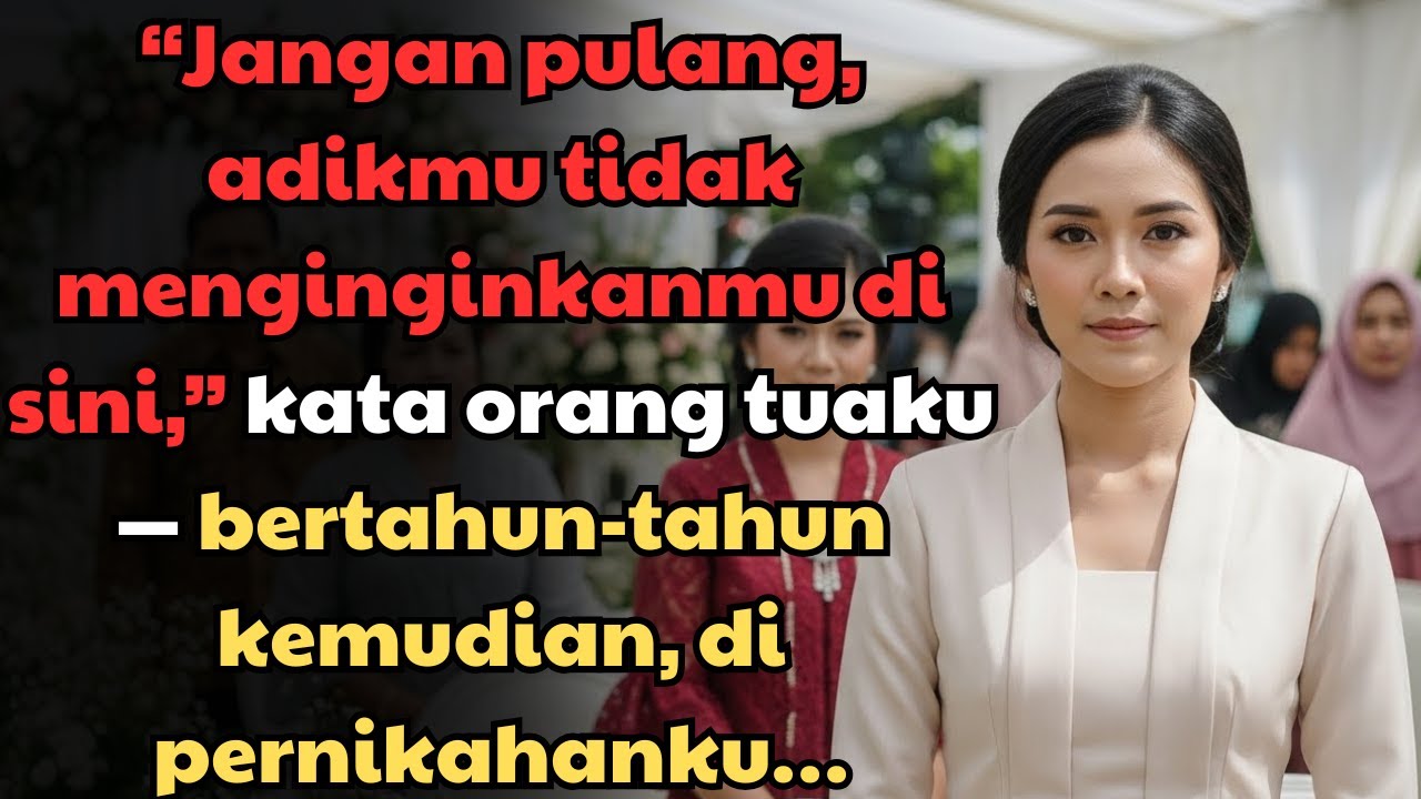 “Jangan Pulang,” Kata Orang Tuaku — Bertahun-tahun Kemudian di Pernikahanku…