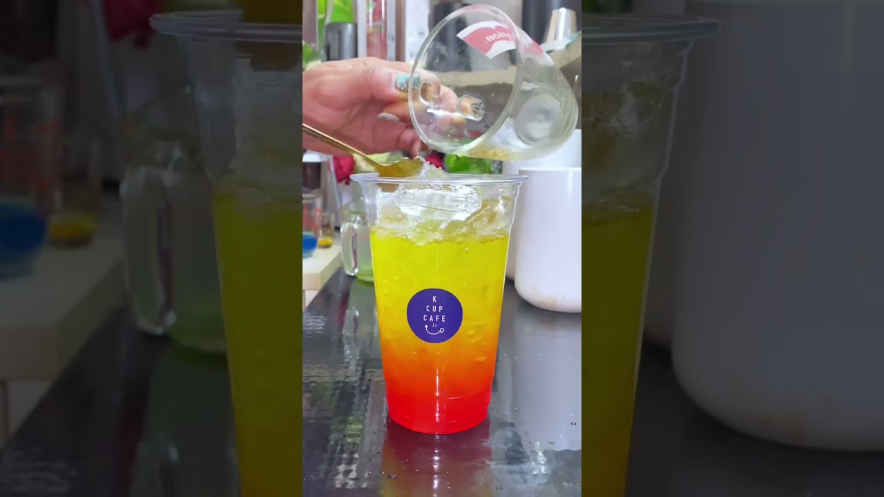 Rainbow soda #wow #vlog #cafe #trending #kcupcafe