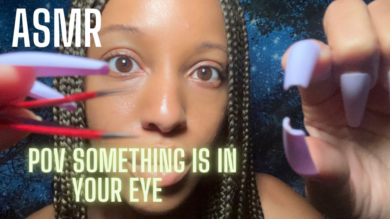ASMR POV GETTING SOMETHING OUT OF YOUR EYE WHILE DOING YOUR MAKEUP #asmr Lens Tapping