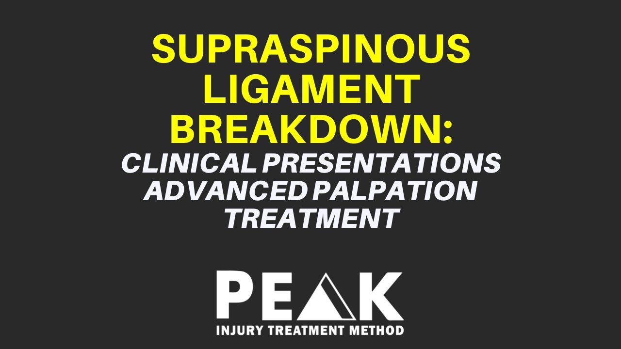 Supraspinous Ligament Breakdown: Clinical Presentations, Advanced Palpation & Treatment.