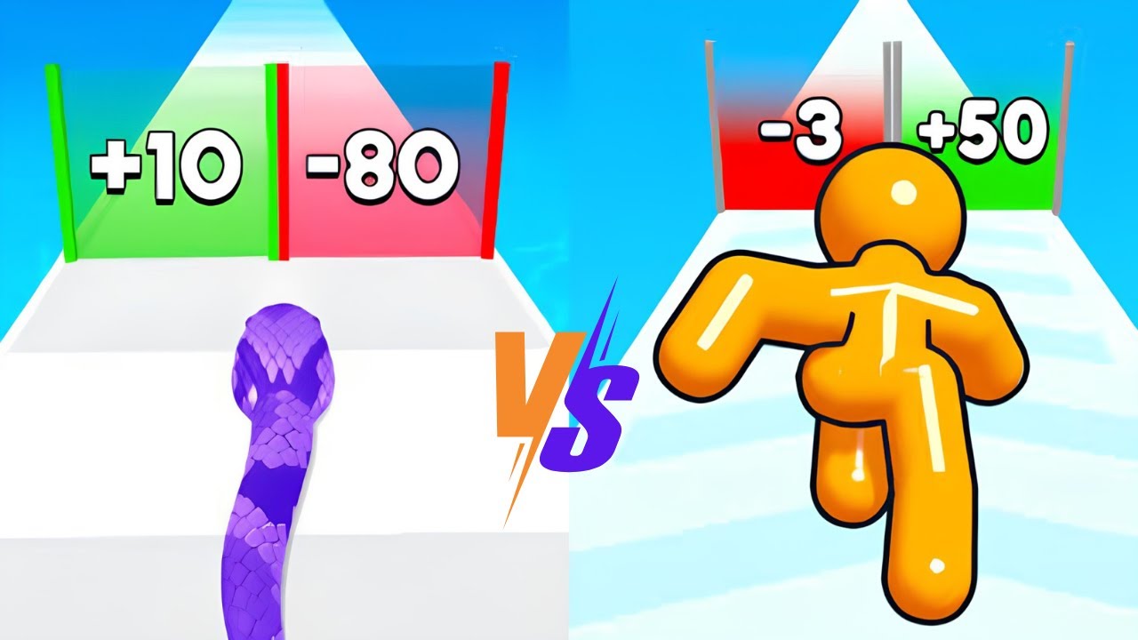 Snake Run Race vs Tall Man Run Part II  - All Levels Gameplay (ios Android)
