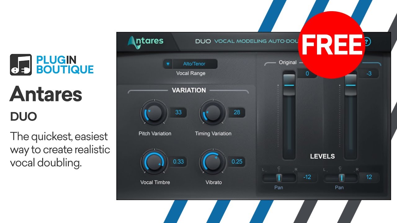 FREE VST | Antares DUO - Automatic Vocal Doubler | Tutorial & Review of Key Features