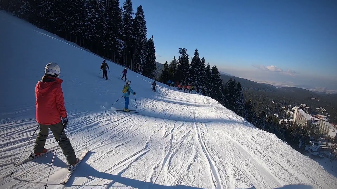 Borovets 2020 Ski season. Martinovi Baraki 1 (Blue) and Rotata (Green) Run
