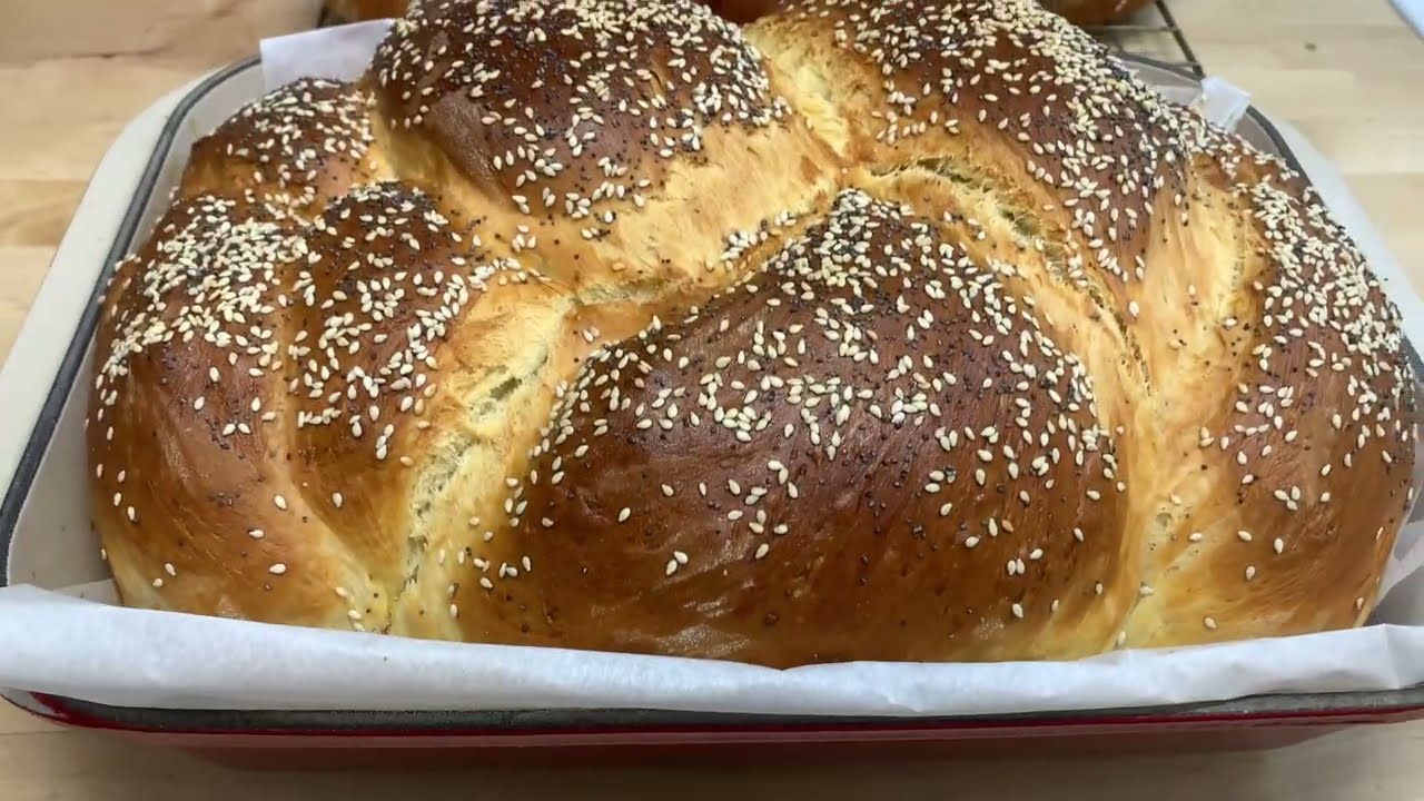 Homemade braided butter bread. Good Appetite!